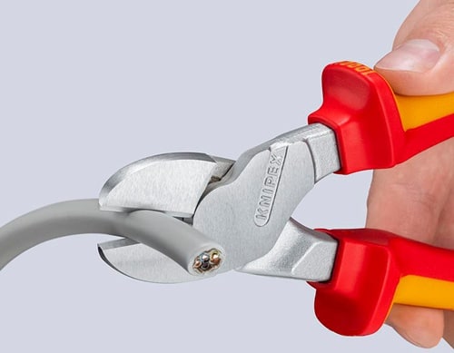 KNIPEX Kraftseitenschneider L.250mm VDE Form 0 Mehrkomp.-Hüllen KNIPEX