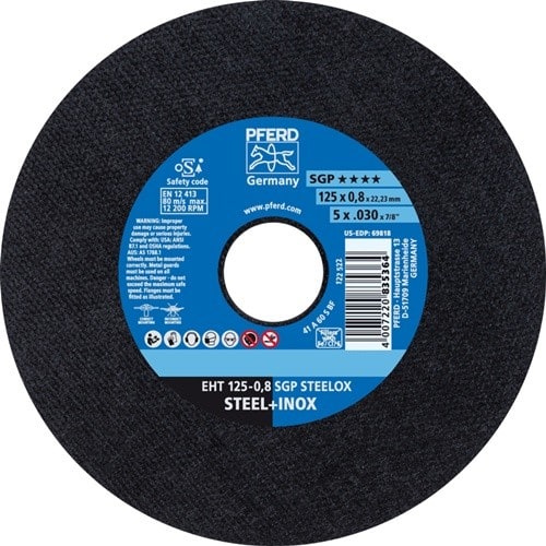 PFERD TOOLS Trennscheibe SGP STEELOX D125x0,8mm ger.INOX Bohr.22,23mm PFERD