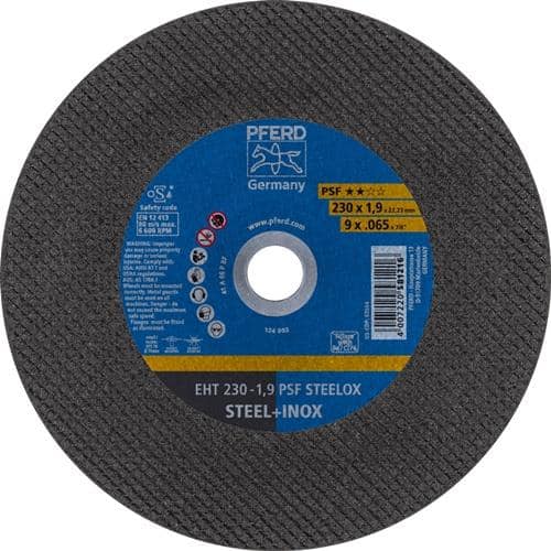 PFERD TOOLS Trennscheibe PSF STEELOX D230x1,9mm ger.INOX Bohr.22,23mm PFERD