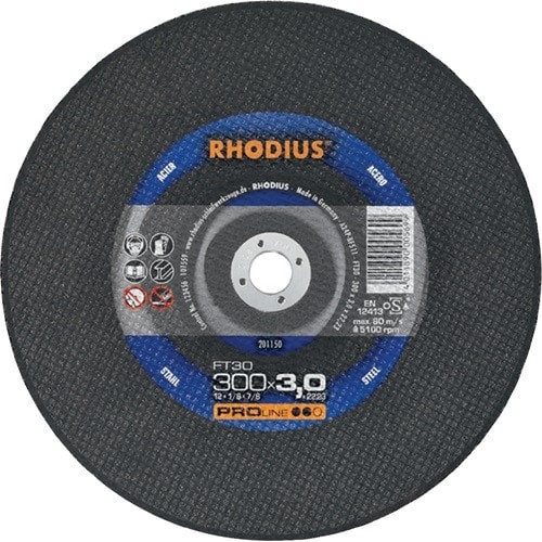 RHODIUS Trennscheibe FT30 D300x3mm ger.STA Bohr.20mm RHODIUS