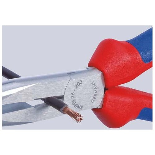 KNIPEX Flachrundzange L.200mm pol.ger.Ku.-Überzug KNIPEX