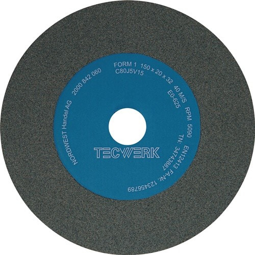 TECWERK Schleifbockscheibe Ø175xB25x32mm 80 Form A SCg TECWERK