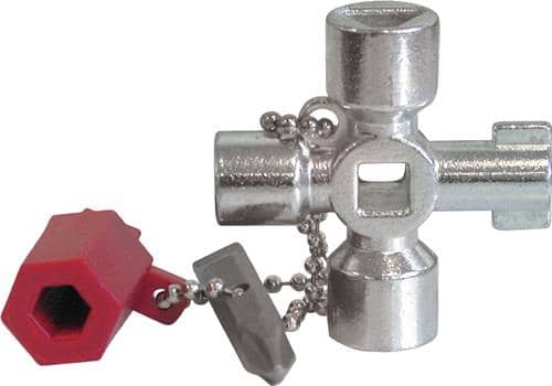 SCHUEBO Schaltschrankschlüssel Mini 9 Funktionen m.Bitadapter SCHUEBO