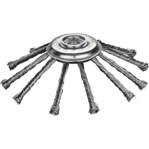 LESSMANN Rundbürste ZKM Drahtstärke 0,50 mm,36 Zöpfe Stahldraht STH 12mm