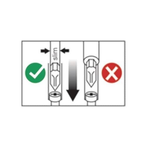 Schraubendrehersatz slim 7-tlg.Schlitz/PH Schneiden/Spitzen phos.VDE TECWERK