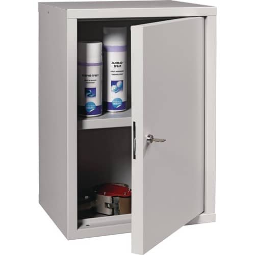 Nordwest Hängeschrank H600xB400xT300mm Vollblech,1 BD lichtgrau/lichtgrau