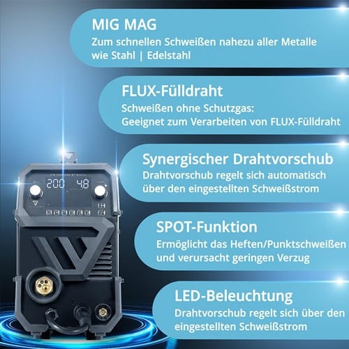 STAHLWERK MIG/MAG-Schweißanlage MIG MAG 200 ST Digital m.Zub.20-200 A gasg.STAHLWERK