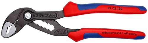 KNIPEX Wasserpumpenzange Cobra® L.180mm Spann-W.36mm pol.Mehrkomp.-Hülle KNIPEX