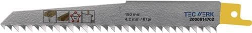 TECWERK Säbelsägeblatt L.150mm B.19mm 4,2mm TPI 6 HCS/CV 25 St./Karte TW
