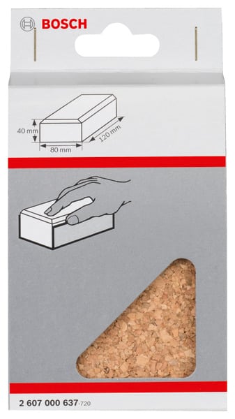 BOSCH Handschleifklotz, Länge x Breite: 80 x 120 mm, aus Kork, klein