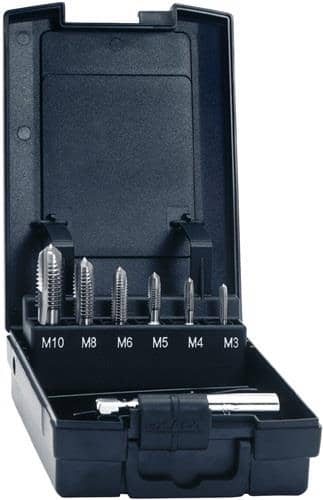 EXACT Gewindebohrerbitsatz DIN 3126 M3-M10 7-tlg.HSSG Ku.-Box EXACT