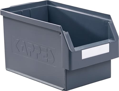 RASTERPLAN Sichtlagerkasten L350xB200xH200mm PE grau RASTERPLAN