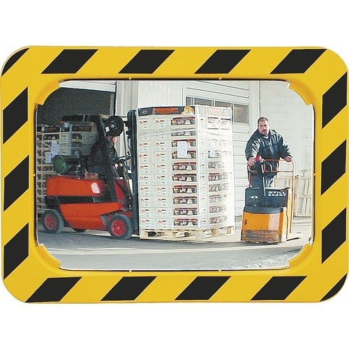 SPL Sicherheits-/Verkehrsspiegel H600xB800mm Kunststoff,gelb/schwarz f.2 Richtungen