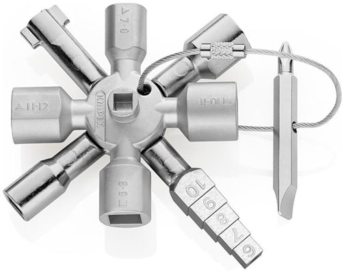 KNIPEX Schaltschrankschlüssel TwinKey® 6 Funktionen m.Magnet Verb.KNIPEX