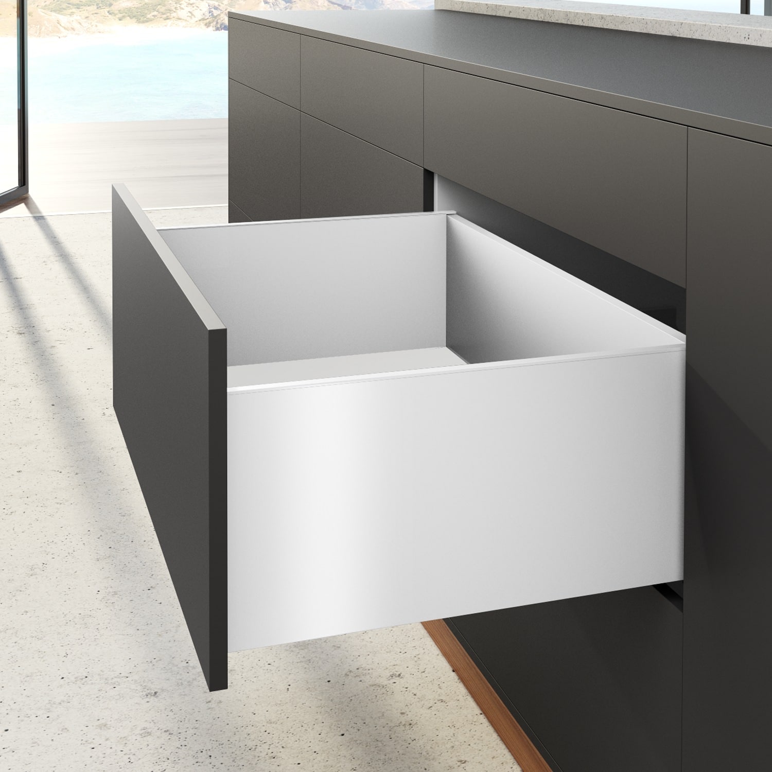 HETTICH AvanTech YOU Set Zarge, Höhe 251 mm x NL 500 mm, weiß, links und rechts, 9353413