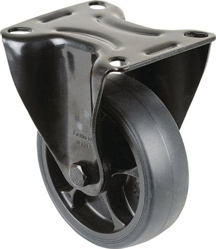 BS ROLLEN Bockrolle D.100mm Trgf.110kg Gum.Platte L104xB80mm Farbe Rl.schwarz BS ROLLEN