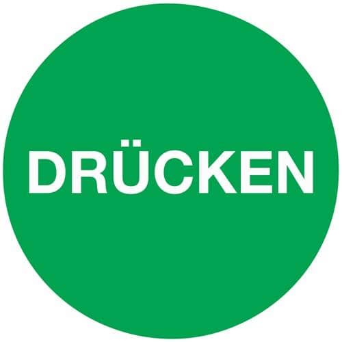 Türaufkleber D.50 mmLxB Drücken Folie selbstkl.