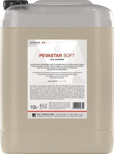 PAUL VOORMANN Handreinigung PEVASTAR SOFT 10l silikon- u.lösemittelfrei Kanister PAUL VOORMANN