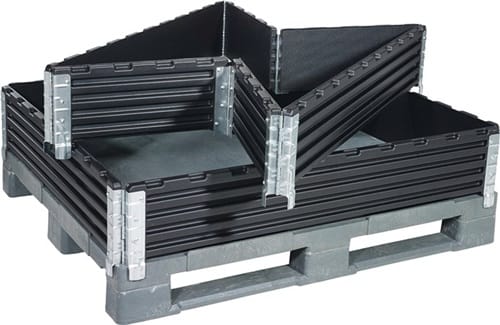 KIGA Paletten-Aufsatzrahmen f.Pal. L1200xB800mm 4Scharnieren ABS-RE 2St./Karton