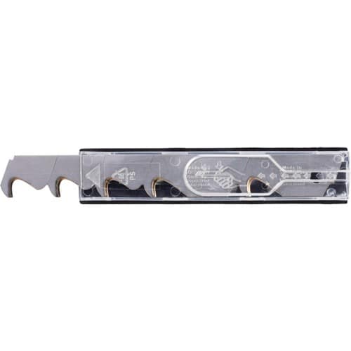 TECWERK Abbrechhakenklinge L104,5xB17,7xS0,5mm TiN 3 Sollbruchstellen 10 St./Spender