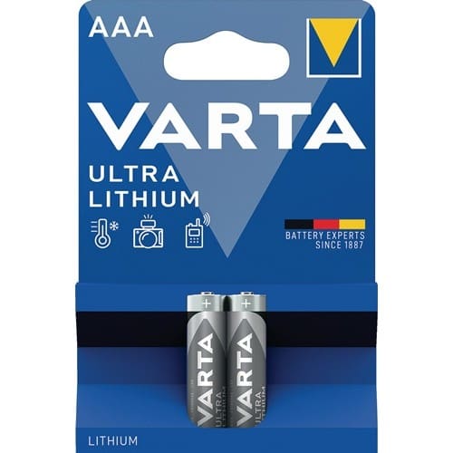 VARTA Batterie ULTRA Lithium 1,5 V AAA Micro 1100 mAh FR10G445 6103 2 St./Bl.VARTA
