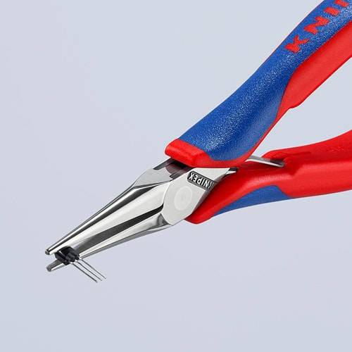 KNIPEX Elektronik-Greifzange Gesamt-L.145mm flachrunde Backen Form 6 Mehrkomp.-Hüllen