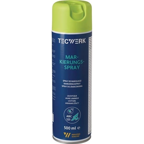 TECWERK Markierungsspray leuchtgelb 500ml Spraydose TECWERK