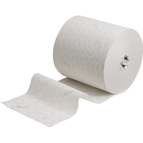 KIMBERLY-CLARK Rollenhandtuch SCOTT MAX 6691 1-lagig weiß L350ca.mxB198ca.mm KT=6 Rl.