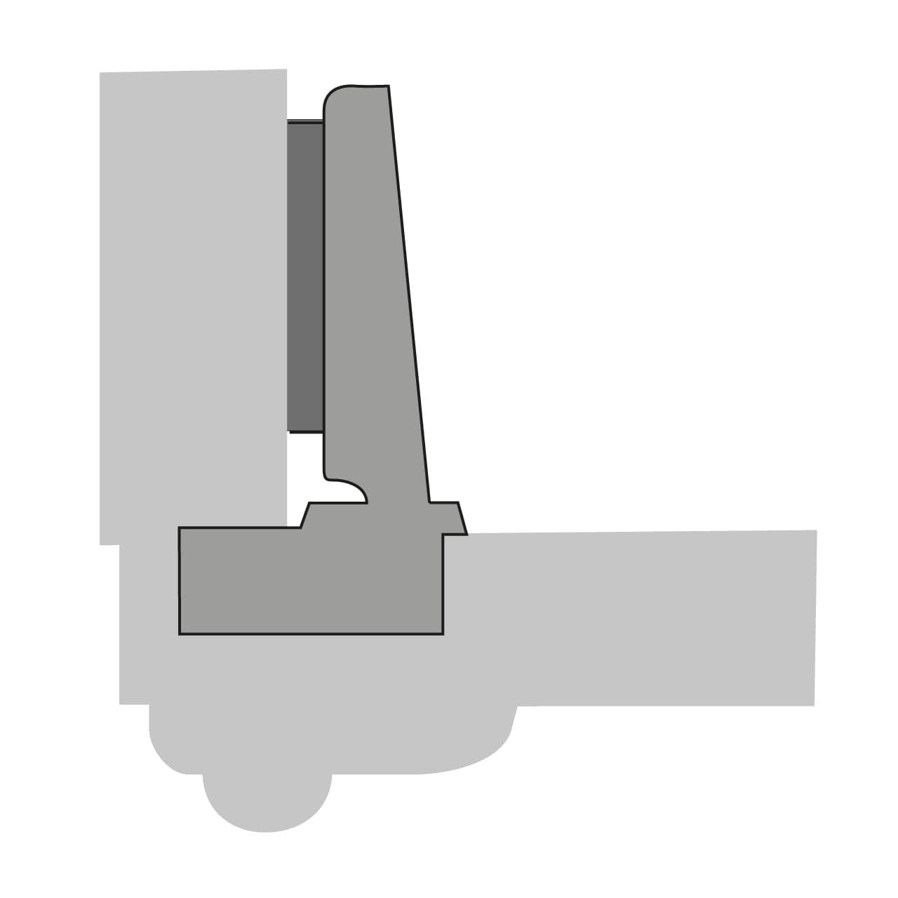 HETTICH Intermat Dicktürscharnier, Türdicke bis 32 mm, ohne Schließautomatik (Intermat 9966), vorliegend, 9044858