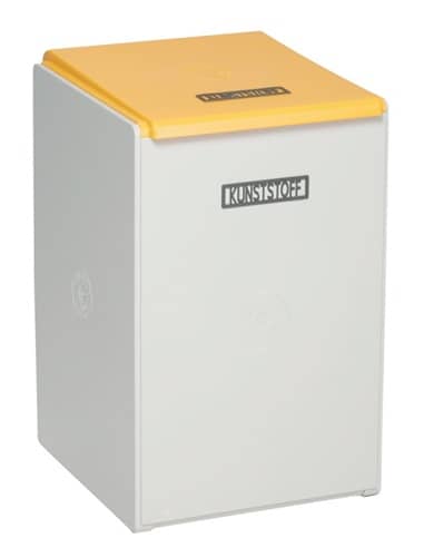 VAR Wertstoffsammler 1x40l H570xB250xT405mm lichtgrau stationär