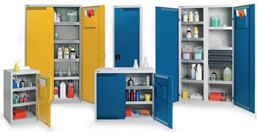 STUMPF Umweltschrank H1800xB1000xT500mm lichtgrau m.Belüftung 7 Wannen,22l u.3 Schubl.