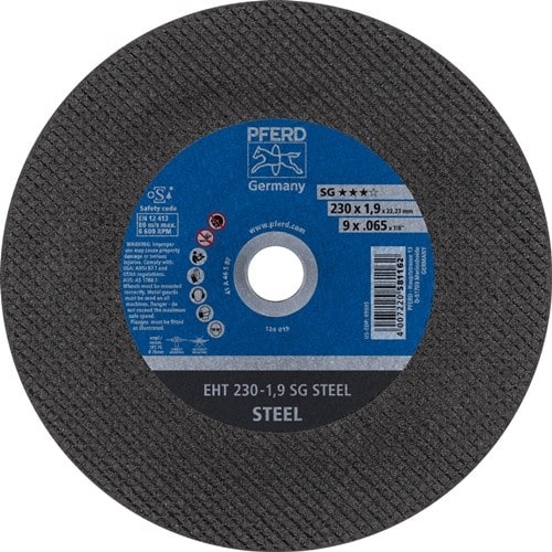 PFERD TOOLS Trennscheibe SG STEEL D230x1,9mm ger.STA Bohr.22,23mm PFERD