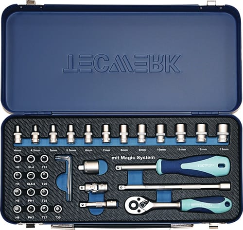 TECWERK Steckschlüsselsatz 36-tlg.1/4 Zoll SW 4-13mm Z.72 6KT TECWERK