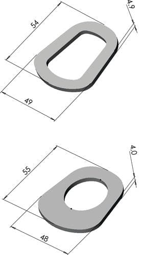 VALPRO Ersatzdichtung f.Valpro Kraftstoffkanister L.54mm B.49mm H.4,8mm 5 St.im Btl.