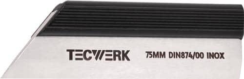 TECWERK Haarlineal DIN 874/00 L.125mm Spezialstahl Q.23x5mm TECWERK