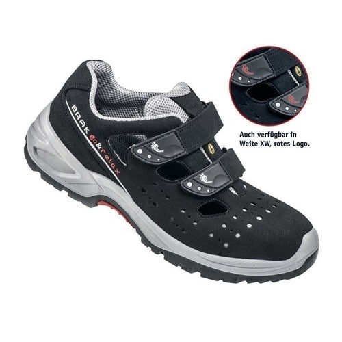 BAAK Sicherheitssandale Hardy Gr.39 N schwarz/grau Mikrofaser S1P SRC ESD EN20345