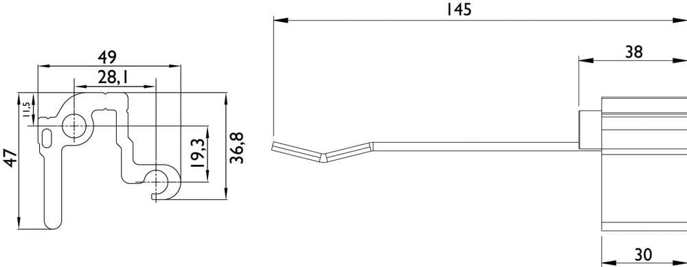 HERMAT Schiebetürbeschlag SAN REMO Dusche 9170.GKT/Glas, 80 kg., Aluminium