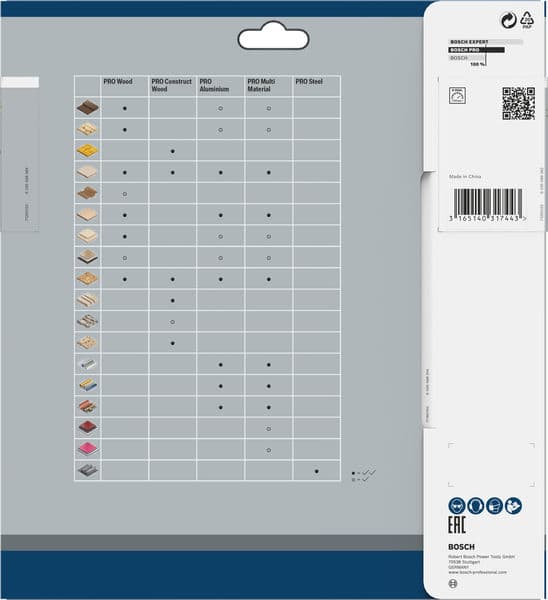 BOSCH Kreissägeblatt Multi Material, 216 x 30 x 2,5 mm, 60