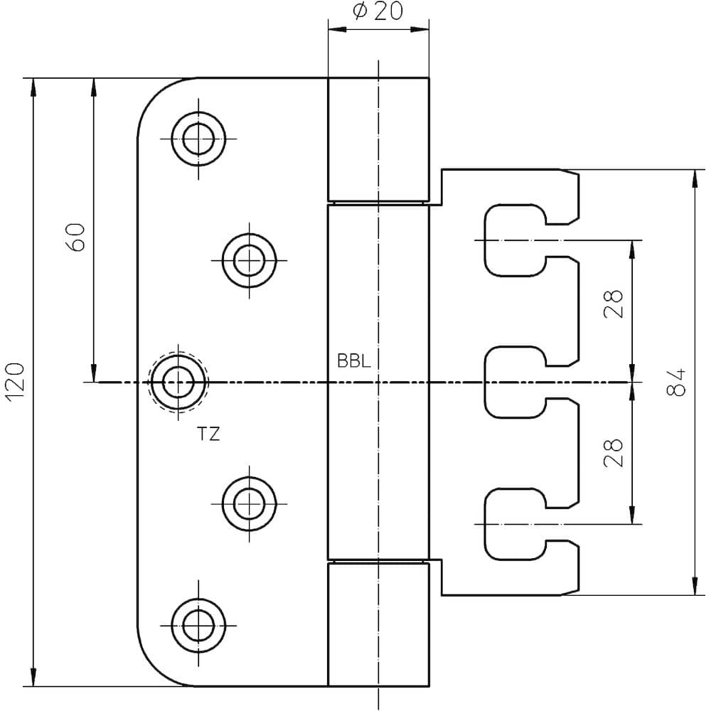 SIMONSWERK Objektband VARIANT® VX 7729/120, edelstahl