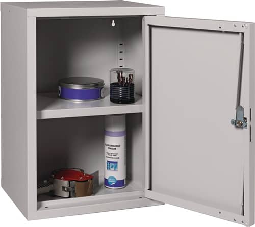 Nordwest Hängeschrank H600xB400xT300mm Vollblech,1 BD lichtgrau/lichtgrau