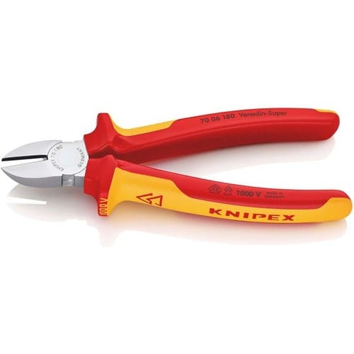 KNIPEX Seitenschneider L.180mm VDE Mehrkomp.-Hüllen KNIPEX