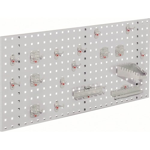 RASTERPLAN Lochplatte B450xL1000mm lichtgrau 18 tlg.RASTERPLAN