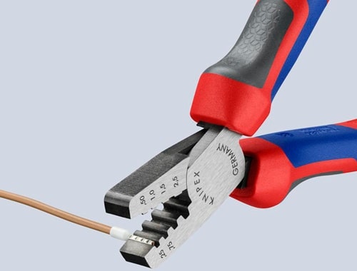 KNIPEX Aderendhülsenzange Gesamt-L.145mm 0,25-2,5 (AWG 23-13)mm² pol.
