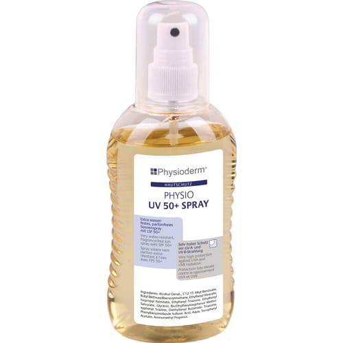 PHYSIODERM Hautschutzspray PHYSIO UV 50 SPRAY 200ml ext.wasserfest,fettfrei Pumpflasche