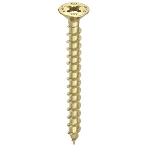 HECO TOPIX-plus 4,5 x 20, Senkkopf mit Frästaschen, Pozi-Drive, Variables Vollgewinde, verzinkt gelb, A3L