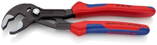 KNIPEX Wasserpumpenzange Cobra® L.180mm Spann-W.36mm pol.Mehrkomp.-Hülle KNIPEX