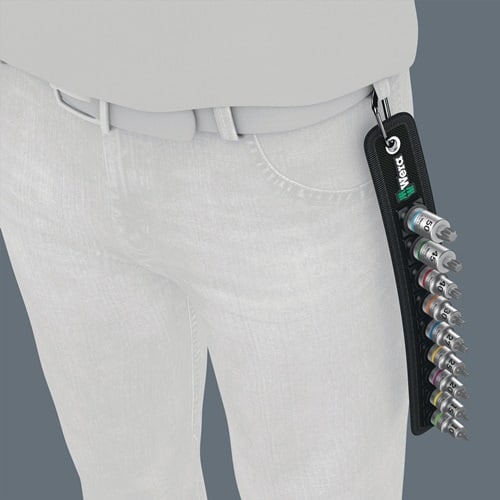 WERA Schraubendrehereinsatzset Belt B 3 Torx 9-tlg.Antr.10mm (3/8) Zoll WERA