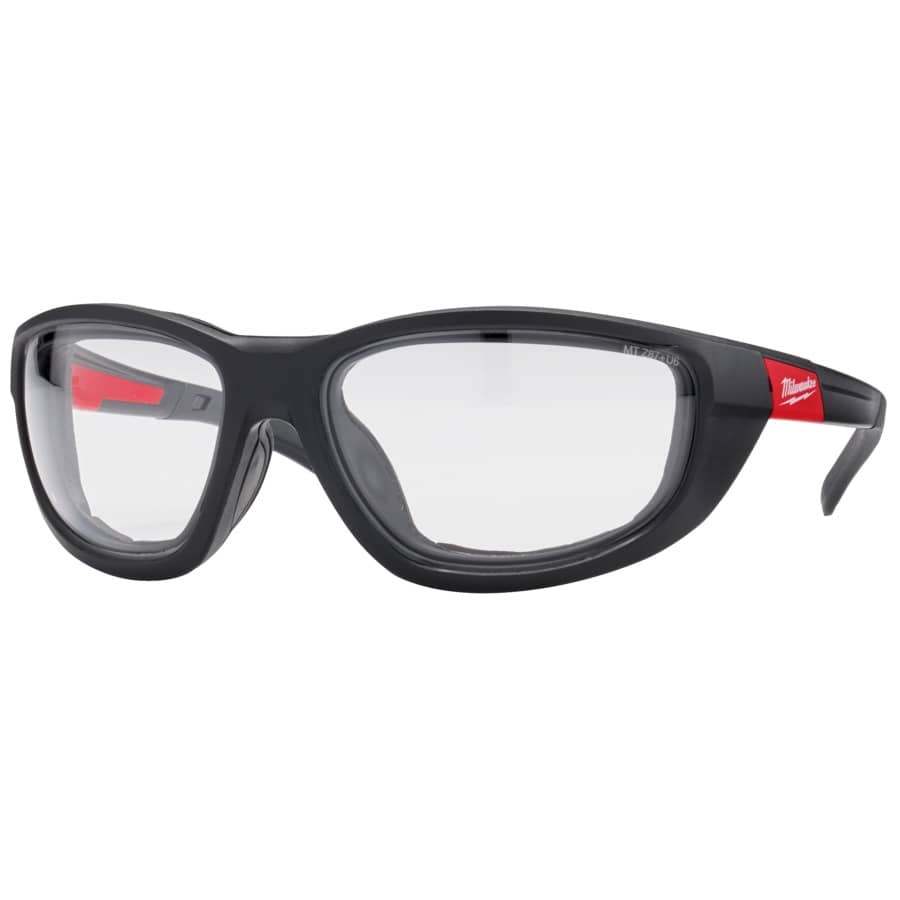 MILWAUKEE klar, mit abnehmbarer Schaumstoffauflage Premium Schutzbrille