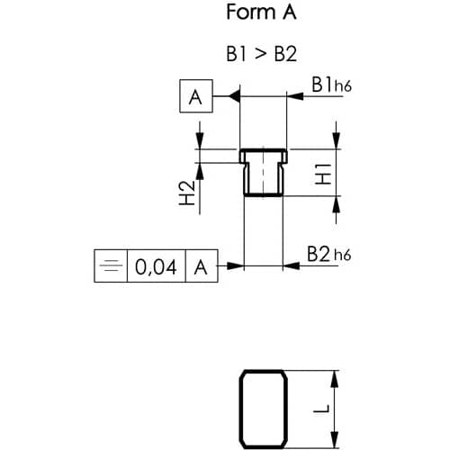 AMF Nutenstein DIN 6323 Nennmaß der Nut 12/20mm Form A lose sitzend AMF