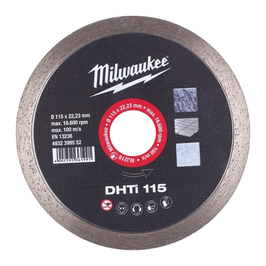 MILWAUKEE Keramik u. Naturstein, geschlossen Diamanttrennscheibe DHTi 115 mm